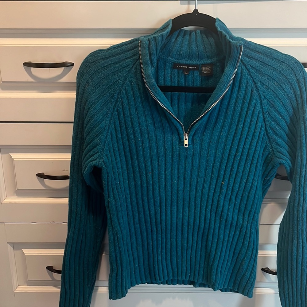 Blue turtleneck sweater- good condition